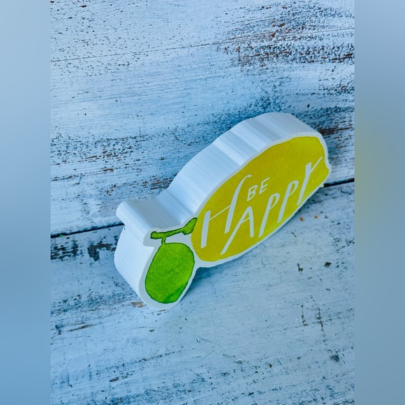 *Be Happy Chunky Lemon Shelf Sitter - Picture 8 of 11